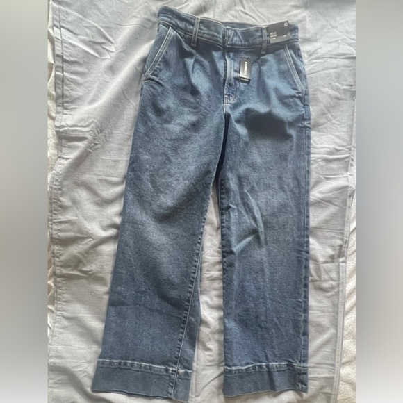 NWT Express Wide Leg High Waist Jeans sz 4 short - Picture 8 of 14
